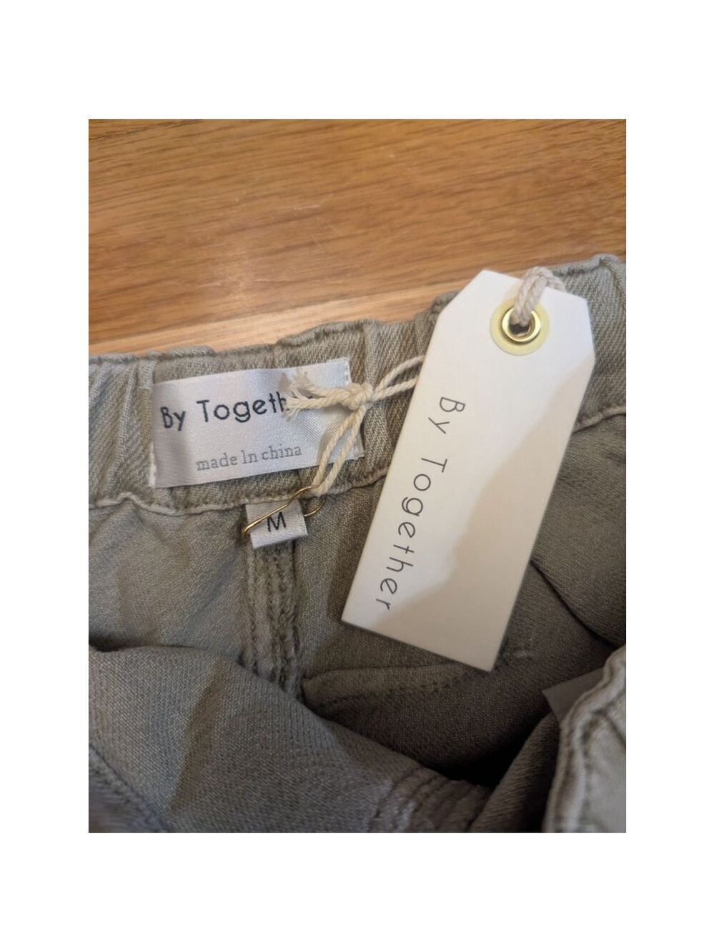 By Together Tan Drawstring Pull On Shorts Medium - Picture 5 of 9